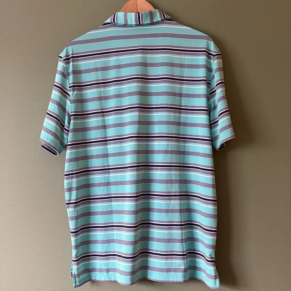 IBKUL Aerocool Golf Polo Shirt Short Sleeve Performance Stretch Men's Sz L - Picture 7 of 9